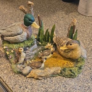 Mallard Duck Family Figurine